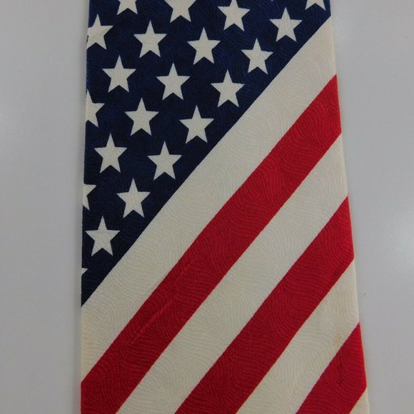 E. Graziano NWOT Red White Blue Stars Stripes T595 - Picture 3 of 4